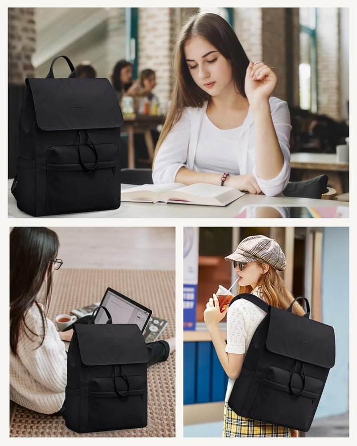 LOVEVOOK Rucksack Damen, Leichter Schulrucksack Teenager mit Laptopfach, 17.3 Zoll School Backpack W