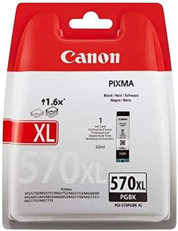Canon Originaltinte PGI-570XL PGBK, Grösse XL, Schwarz, Recyclebare Verpackung Schwarz Recyclebare V