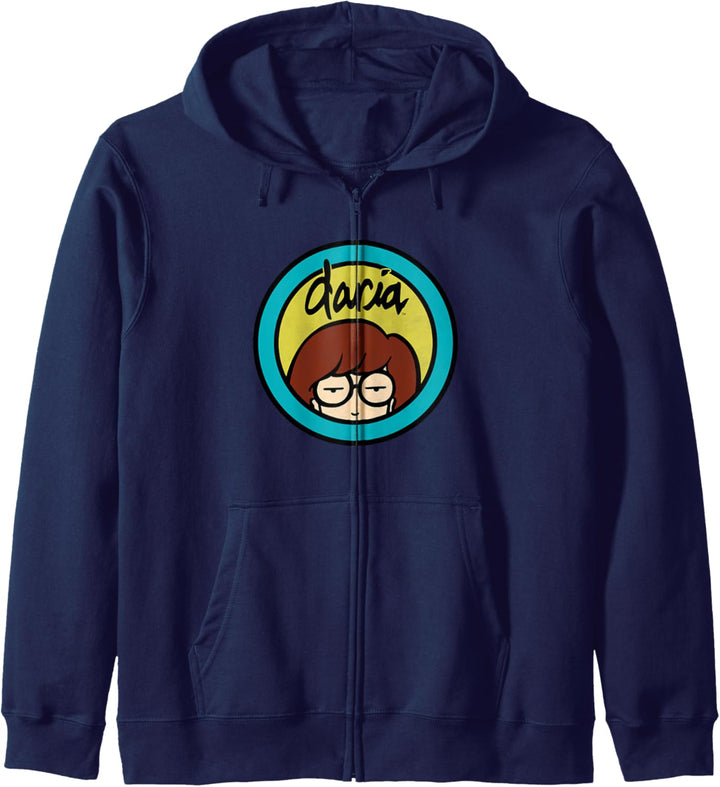 Daria Classic Yellow Blue Logo Kapuzenjacke