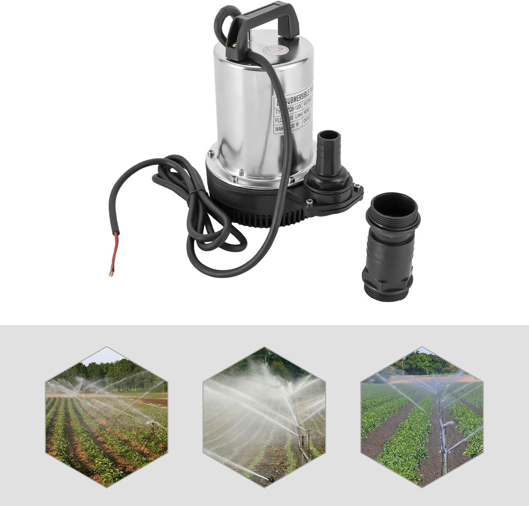 12V 160W Tauchpumpe Wasserpumpe 50L/min Hauswasserwerk Wasserpumpe Hochdruck Müllpumpe Edelstahl Jet