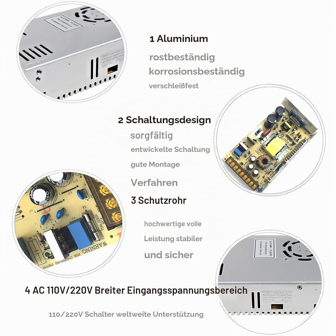 Baiyouli Netzteil 36V 10A 360W Schaltnetzteil Adapter Transformator AC 110V / 220V to DC Schaltwandl
