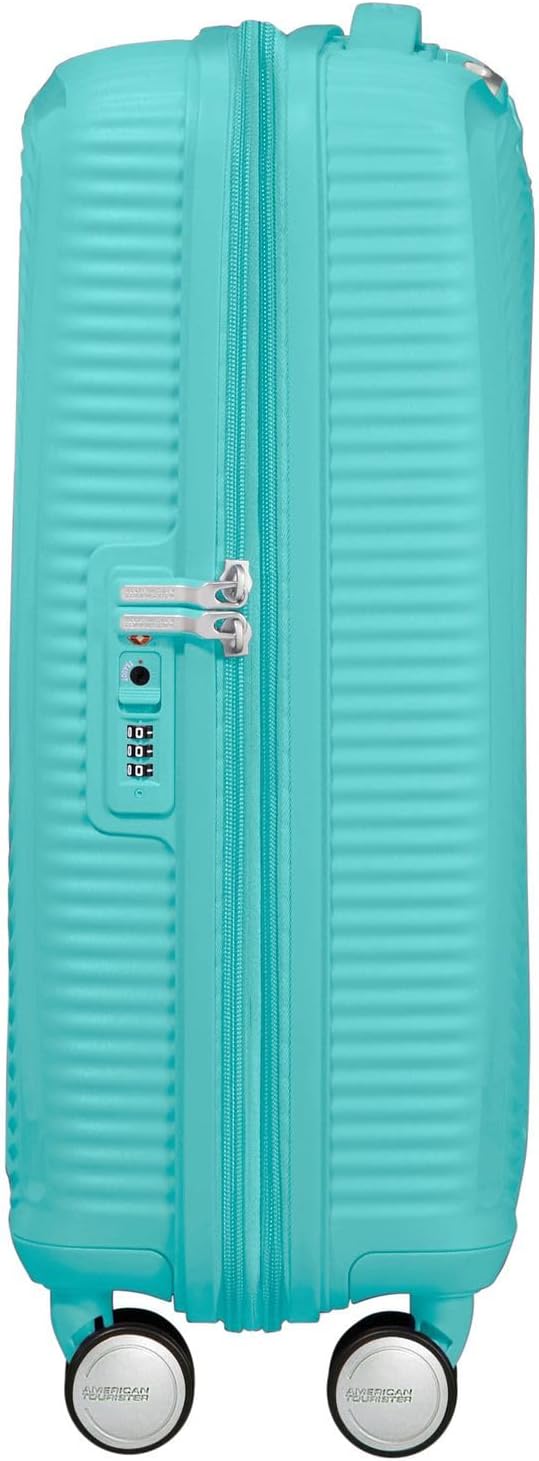 American Tourister Soundbox - Spinner S Erweiterbar Handgepäck, 55 cm, 35.5/41 L, Blau (Poolside Blu