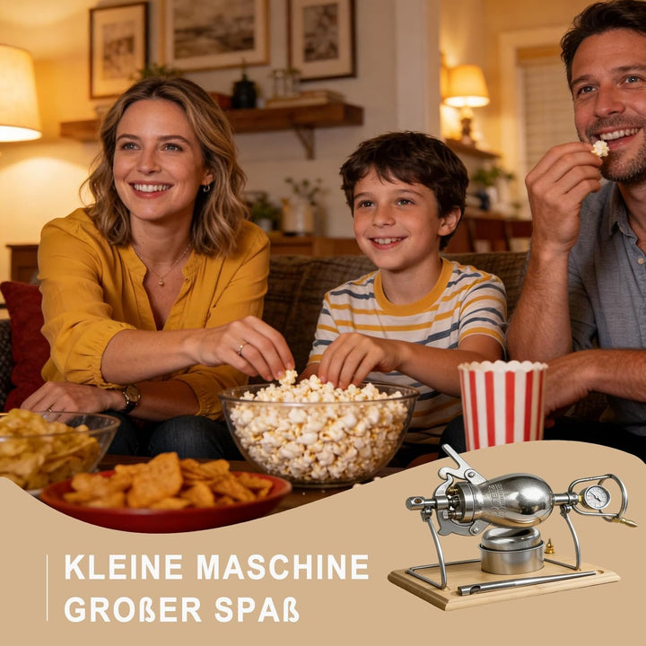 Chinesische Popcornmaschine, Retro Hand Chinesische Popcorn Maker, Edelstahl Popcorn Maschine, Klein