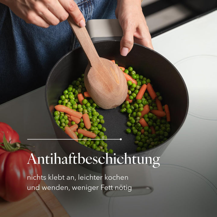 FLORINA Aluminiumtopf Serrano 2,1 l 20 cm I Töpfe mit Soft-Touch-Griffen I Leichter und langlebiger