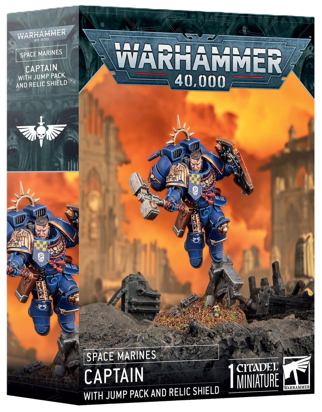 W40k: Space Marines - Captain with Jump Pack and Relic Shield (1 Figur)