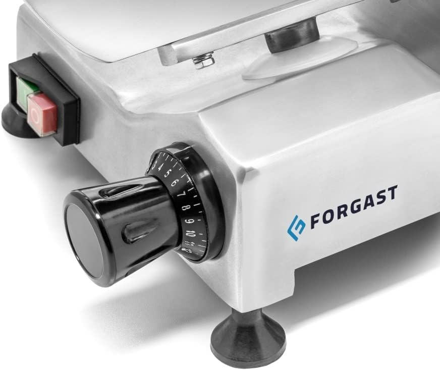 Forgast Fleisch Allesschneider | 30cm | Klingen Aufschnittmaschine | Wurstschneidemaschine mit einst