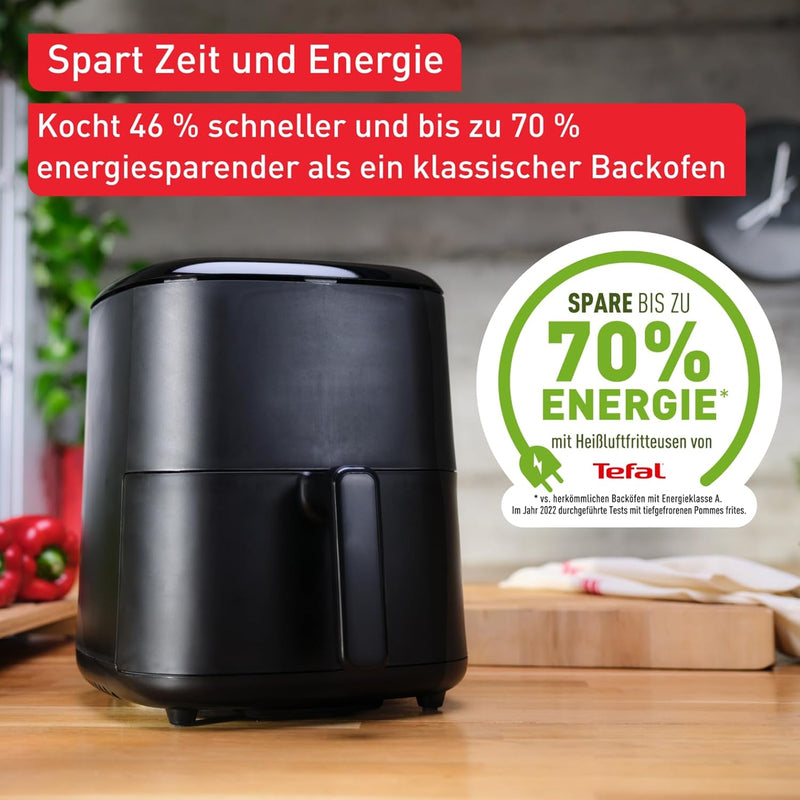 Tefal EY2458 Easy Fry Max Heissluftfritteuse, 5 L Fassungsvermögen, 10 automatische Garprogramme, si