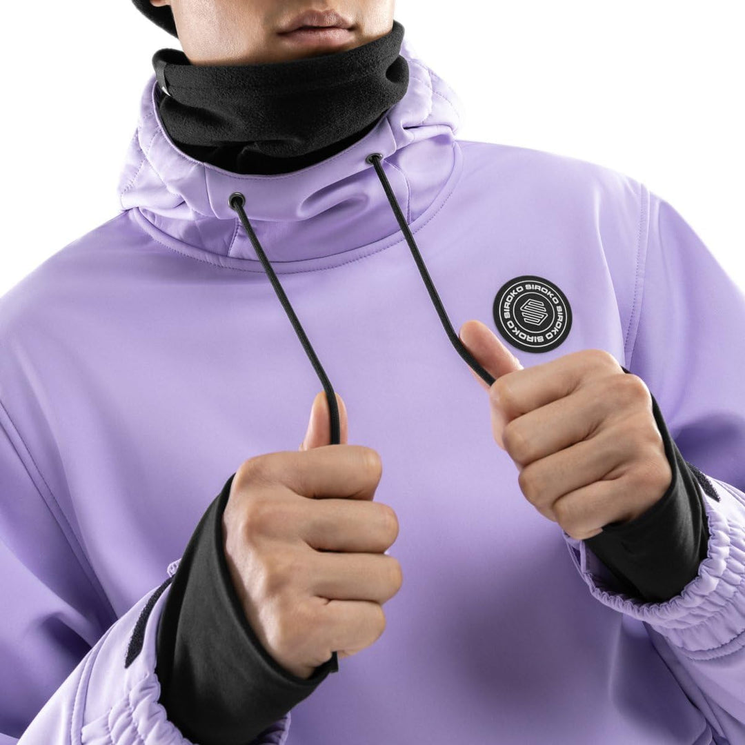 SIROKO W1 Ski- & Snowboardjacke Herren Wasserdicht Wärmeschutz Fronttasche Wintersport XXS Lavendel,
