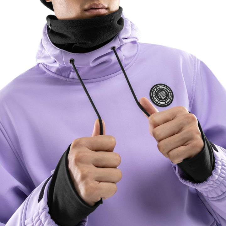 SIROKO W1 Ski- & Snowboardjacke Herren Wasserdicht Wärmeschutz Fronttasche Wintersport XXS Lavendel,