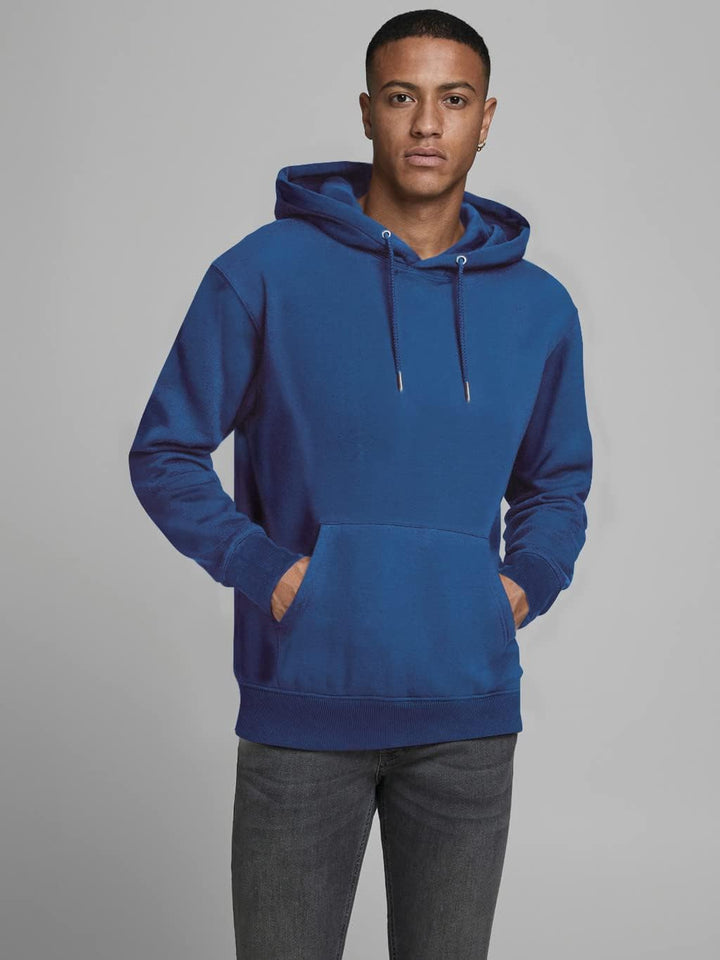 JACK & JONES Herren Soft Sweat Hood Kapuzenpullover, Bequemer Pullover für Männer XS Blau (Bright Co