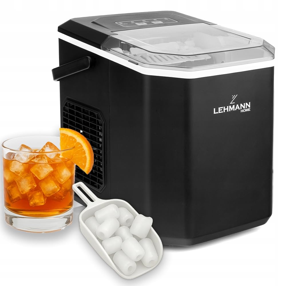 LEHMANN Eiswürfelmaschine, 9 Eiswürfel in 6–8 Minuten, 2 Grössen, 12kg in 24 Stunden, Eiswürfelmasch