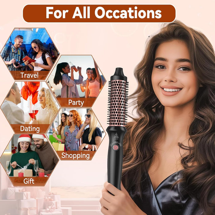 Thermal Brush 32mm, UKLISS Thermobürste Wärmebürste 3 in 1, Rundbürste Stylingbürsten mit 160-204℃,