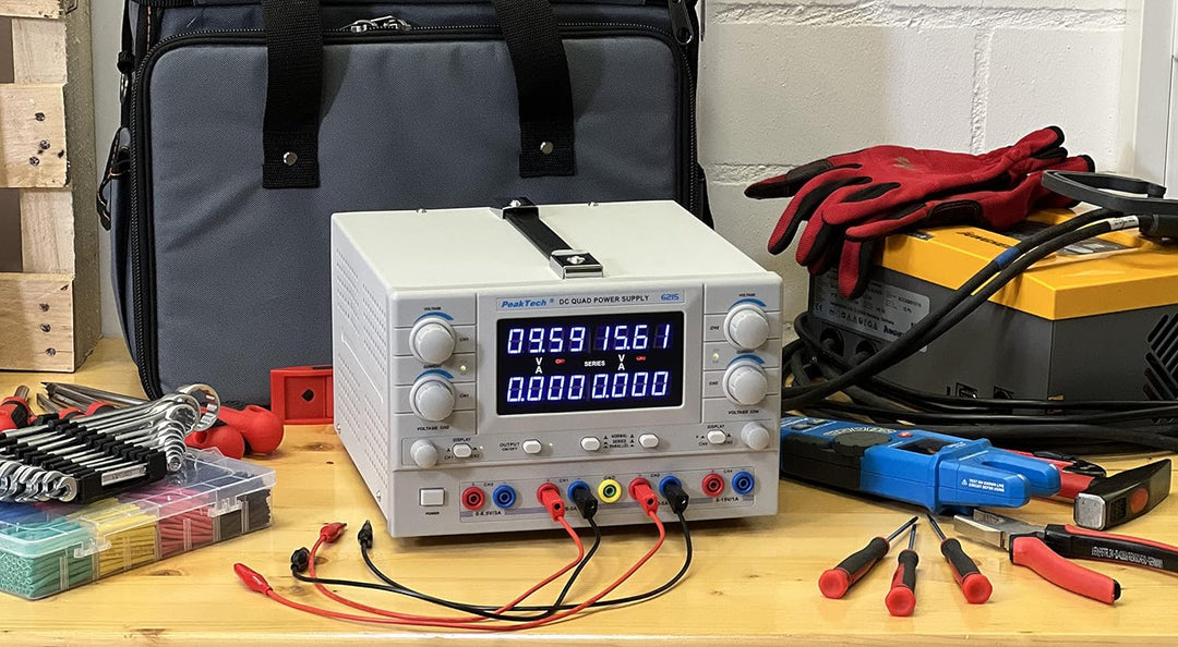 PeakTech Digtial Quad Labornetzteil - Labornetzgerät 0-30V / 0-5A DC, stabilisiert, linear regelbar,