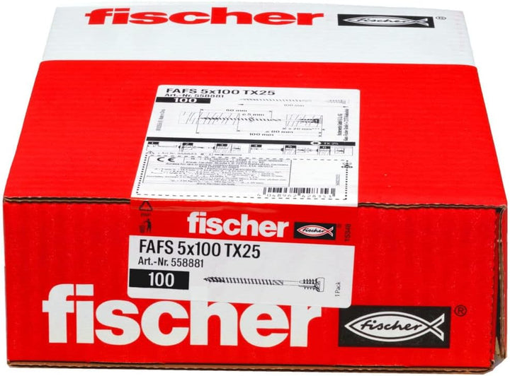 fischer 558881 Justierschraube FAFS, Silber, 5,0x100