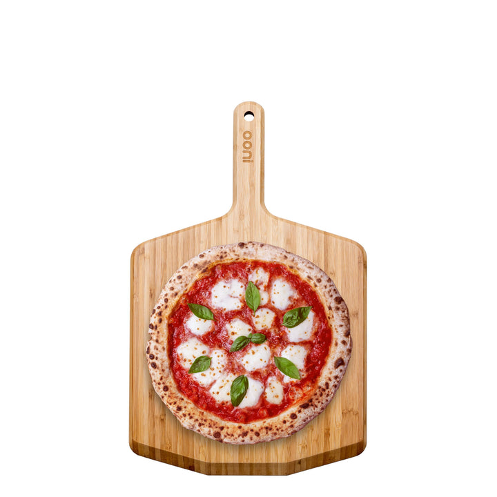 Ooni Pizzaschieber aus Bambus (35 cm) – Hochwertiger Pizzaschieber &amp; Servierbrett – Pizzabrett &amp; Piz