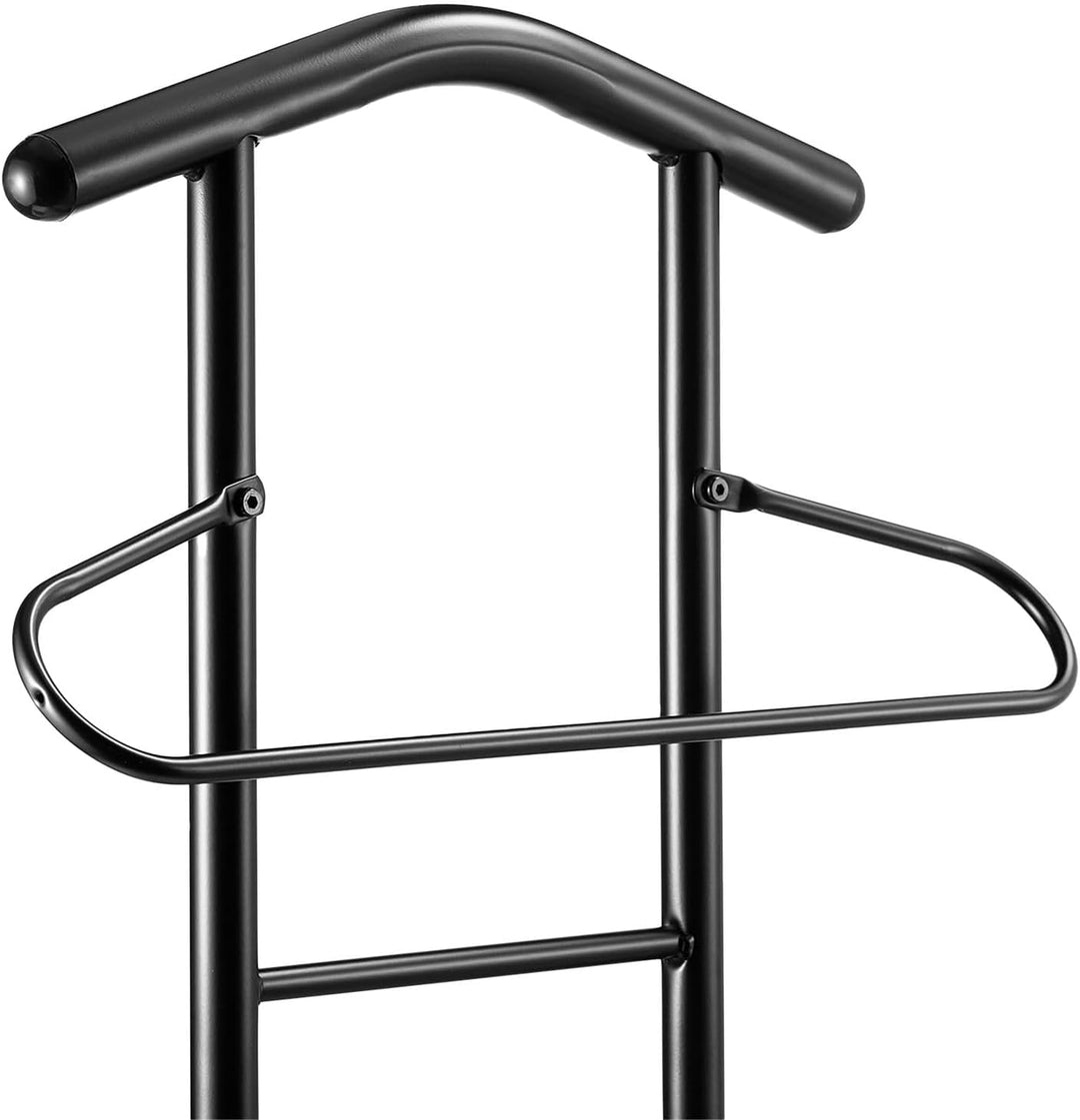 CARO-Möbel Herrendiener JIVO 2er-Set Stummer Diener Kleiderständer, Metallgestell schwarz und Ablage