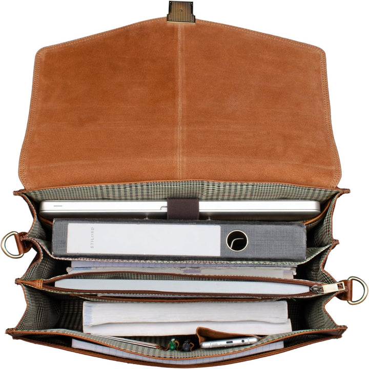 STILORD 'Morpheus' Aktentasche Leder Gross Herren XXL Businesstasche riesige Lehrertasche mit Laptop