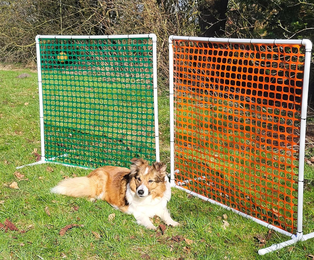 Generisch 2 x HOOPERS Agility Zaun blau/orange/VDH-KONFORM/Gate/Gatter/Trennzaun, aus Kunststoff, NA