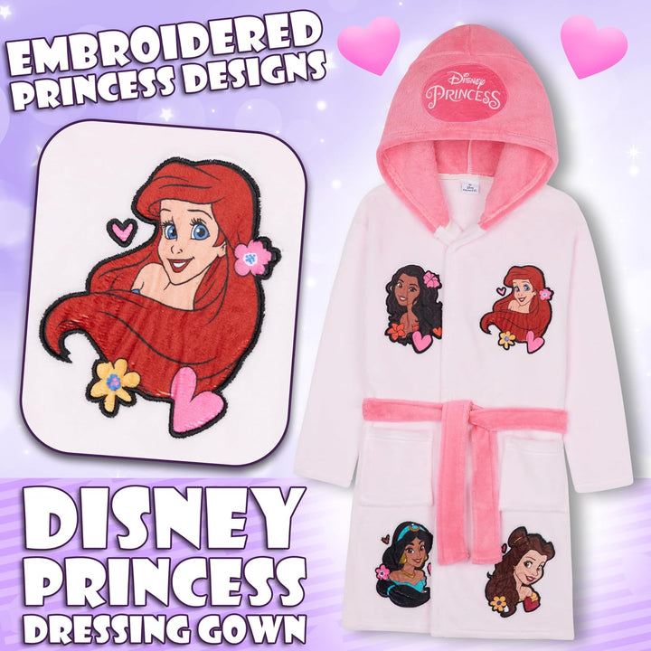 Get Trend Bademantel Mädchen, Flauschig mit Prints von Stitch und Angel, Barbie, Disney Prinzessinne