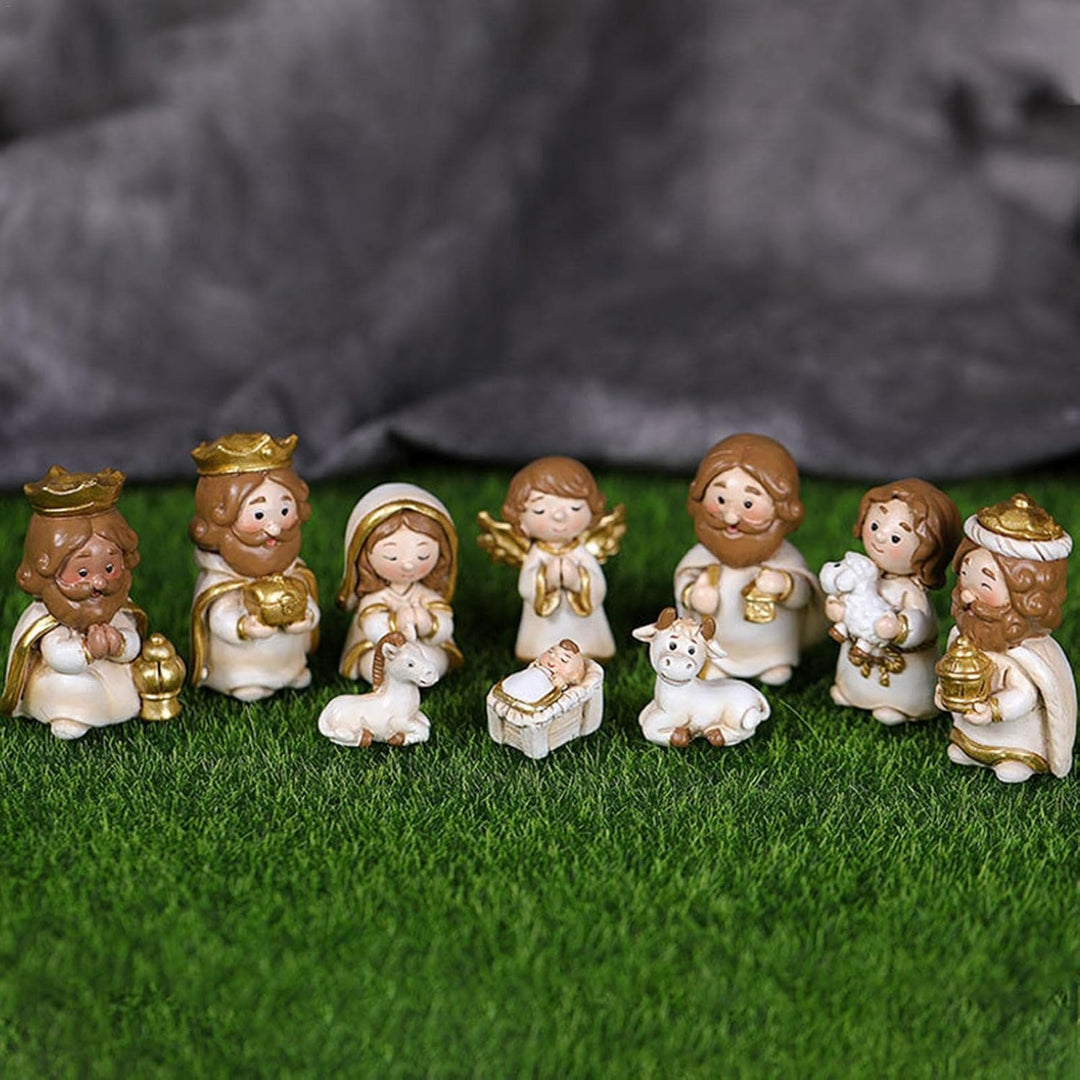 Mineatig Krippensets Für Weihnachten, Krippenfiguren Set, Harz Weihnachtsfiguren, Krippenset, Harz K