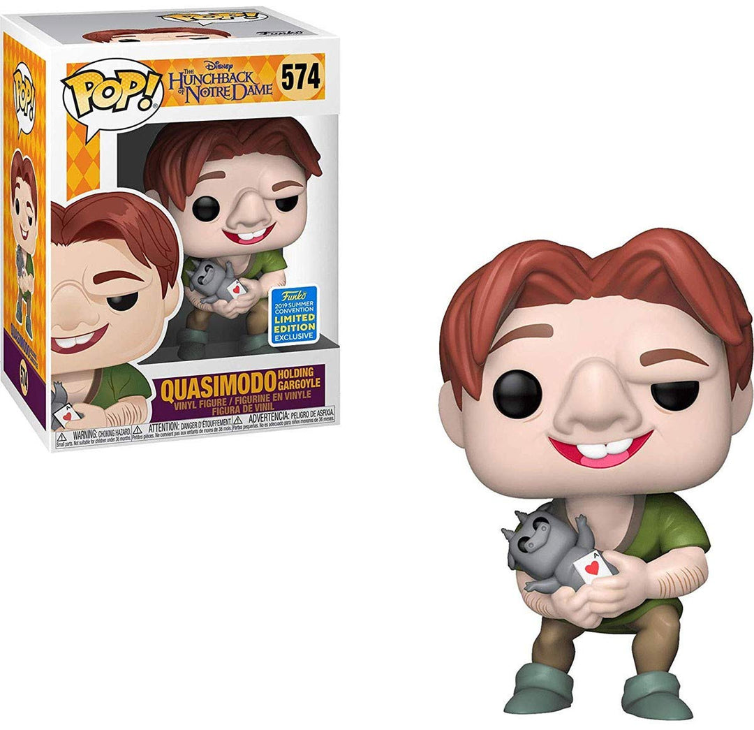 Funko Pop Hunchback of Notre Dame Quasimodo Holding Gargoyle SDCC Shared Sticker Exclusive Collectio