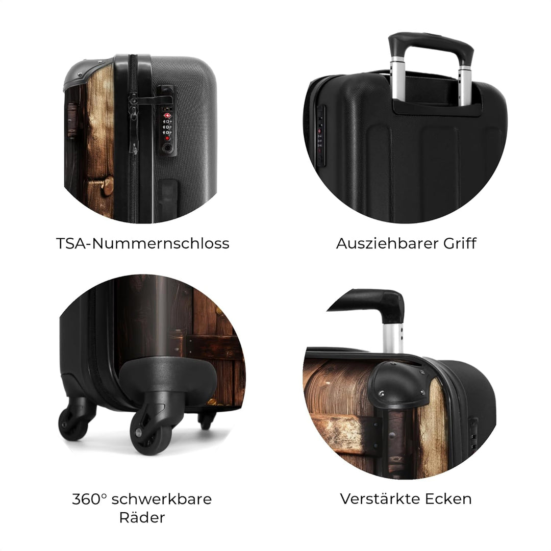 Koffer Mittelgross 67x43x25 cm Hartschalenkoffer L Trolley Rollkoffer 4 Rollen Leicht Hartschale Mit