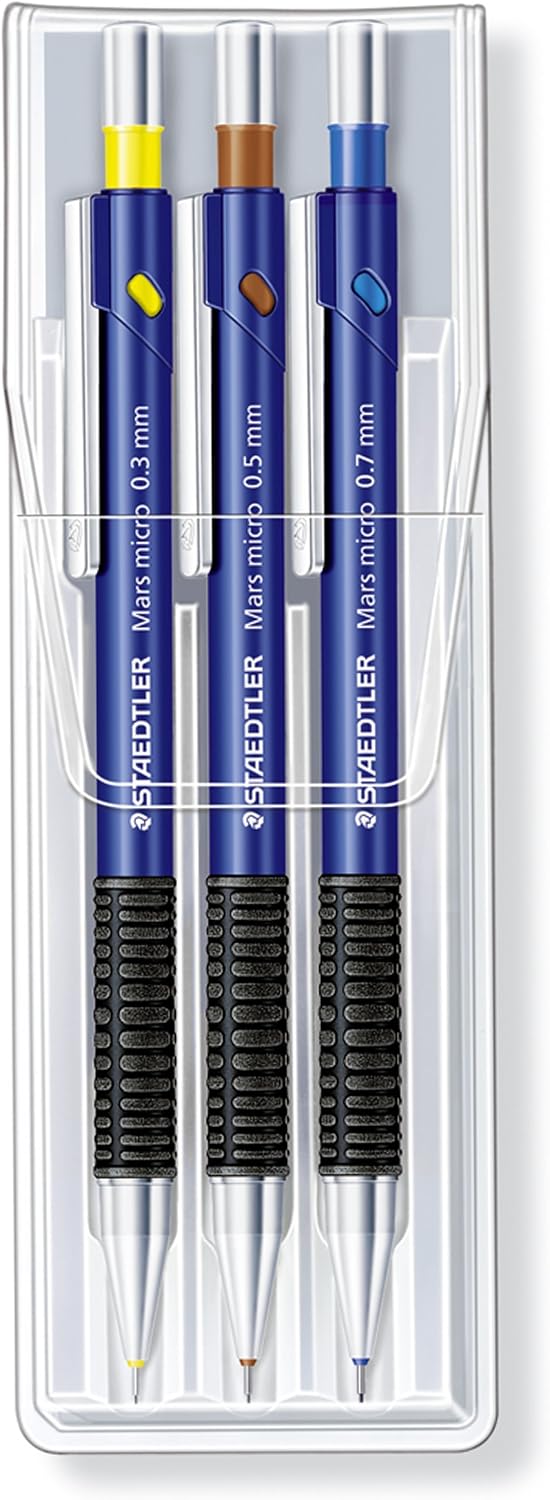 Staedtler 775SCWP3 - Marsmicro 0,3-0,7 3er Set farbig (2, Ohne Nachfüllminen)