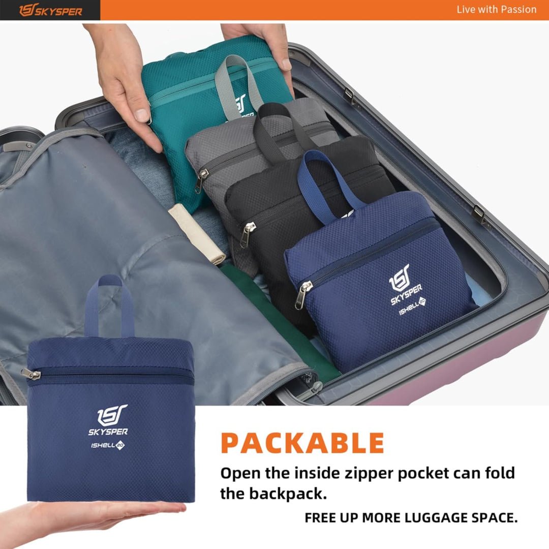 SKYSPER 20L Faltbarer Rucksack Ultraleicht Tagesrucksack Wasserfest Daypack Reiserucksack Wanderruck