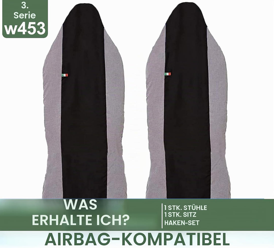 Rebeca Shop® Autositzbezüge kompatibel für Smart | Made in Italy | Set Vordersitzbezug für Paar (w45