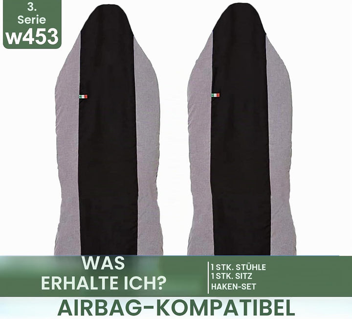 Rebeca Shop® Autositzbezüge kompatibel für Smart | Made in Italy | Set Vordersitzbezug für Paar (w45