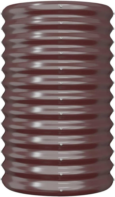 homiuse Pflanzkübel Pulverbeschichteter Stahl 40x40x68 cm Braun Hochbeet Metall PflanzküBel Hochbeet