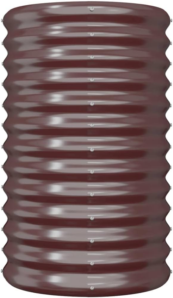 homiuse Pflanzkübel Pulverbeschichteter Stahl 40x40x68 cm Braun Hochbeet Metall PflanzküBel Hochbeet