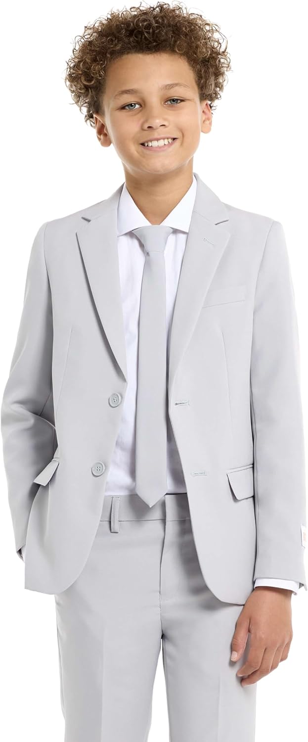 OppoSuits Einfarbiger Anzug für Teenager-Jungen in Glorious Green - Abschlussball- und Hochzeitsfeie