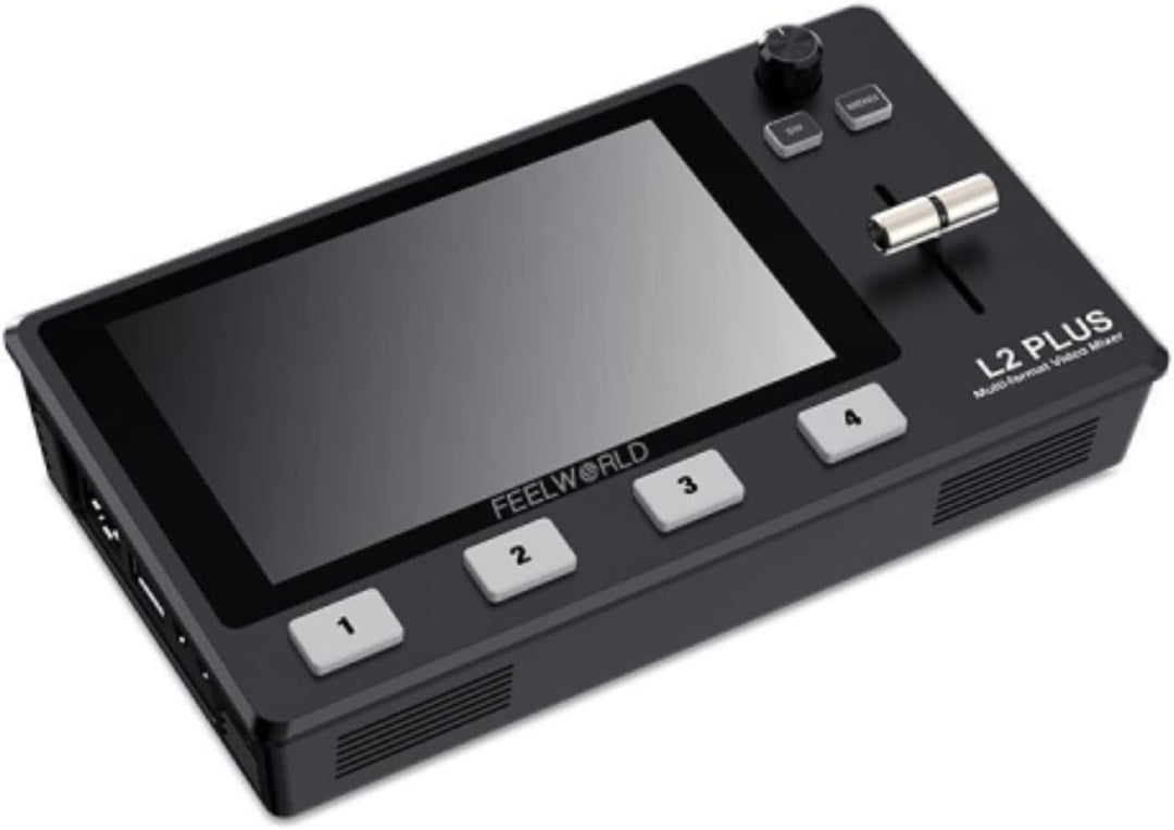 FEELWORLD L2 Plus Multi-Kamera-Video-Mixer-Umschalter 5,5" LCD-Touchscreen 4 x HDMI-Eingänge PTZ-Ste