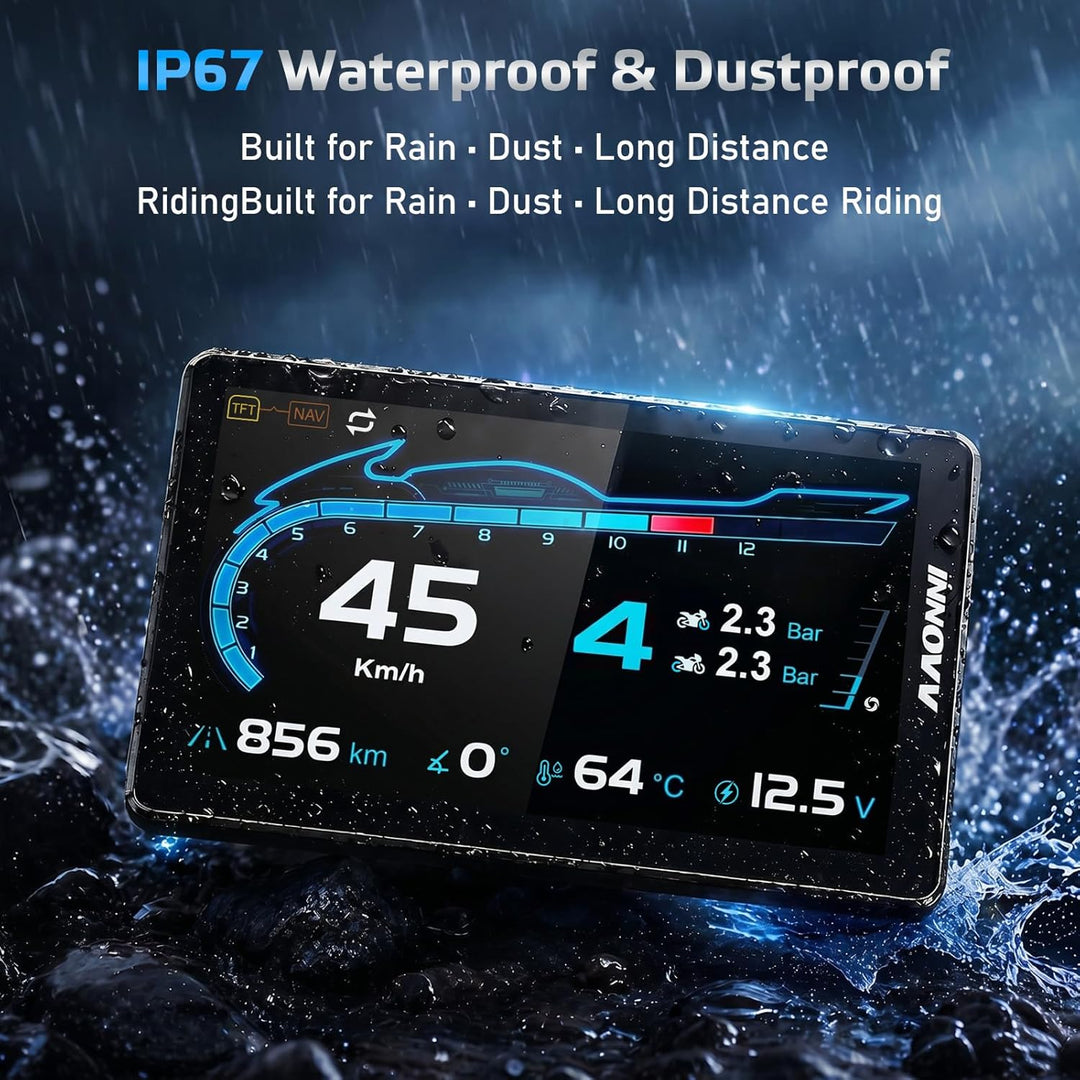 INNOVV N2 Wireless CarPlay & Android Auto for BMW Motorcycle - 6.5-inch Display, IP67 Weatherproof,