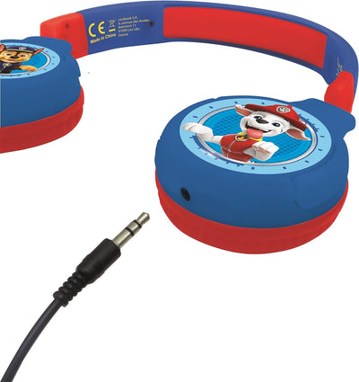 Lexibook HPBT010PA Chase,Marcus Paw Patrol 2-in-1-Bluetooth-Kopfhörer für Kinder-Stereo Wireless Wir