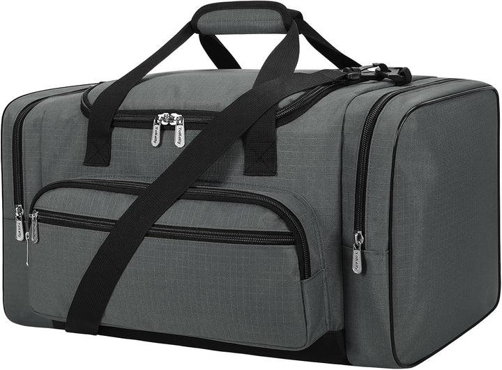 Sporttasche Reisetasche Fitness Tasche mit Schultergurt Wochenendtasche für Damen und Herren (Grau,