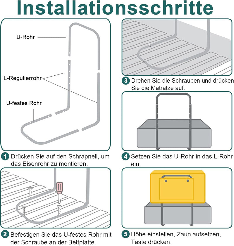 LZQ Bettgitter Rausfallschutz Bettschutzgitter Kinderbettgitter Bettkantenschutz Schutzgitter Bett B