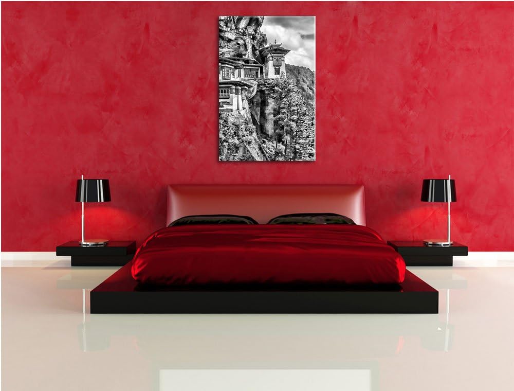 Pixxprint Buddha Tempel in China als Leinwandbild/Grösse: 100x70 / Wandbild/Kunstdruck/fertig bespan