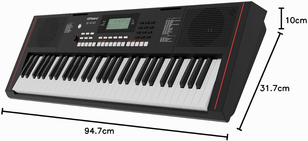 Roland E-X10 Keyboard | 61-Tasten Piano, perfekt für Einsteiger &amp; Unterricht | 600+ Sounds | Stereo-