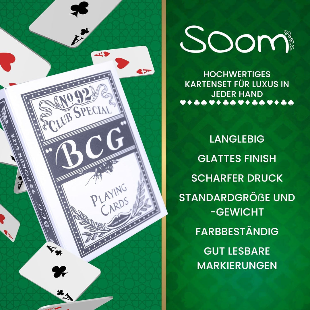 Poker Set - Enthält Pokerspiel 110 Chips Perfekt für 2-5 Spieler, Poker Chips Set, Spielkarten, Deal