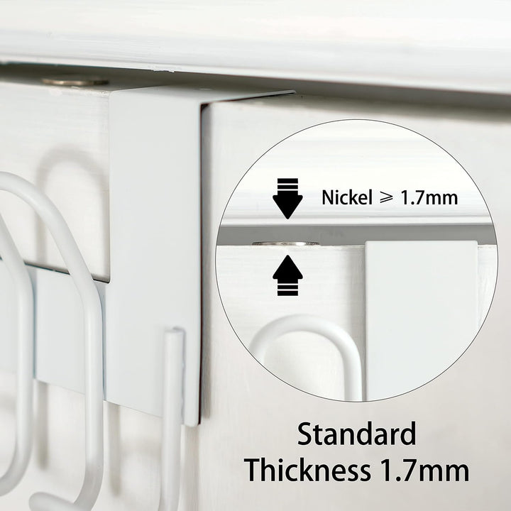 SKOLOO Türgarderobe zum Einhängen - für Türen bis 4,5 cm Dicke, Edelstahl Türhakenleiste mit 9 Haken
