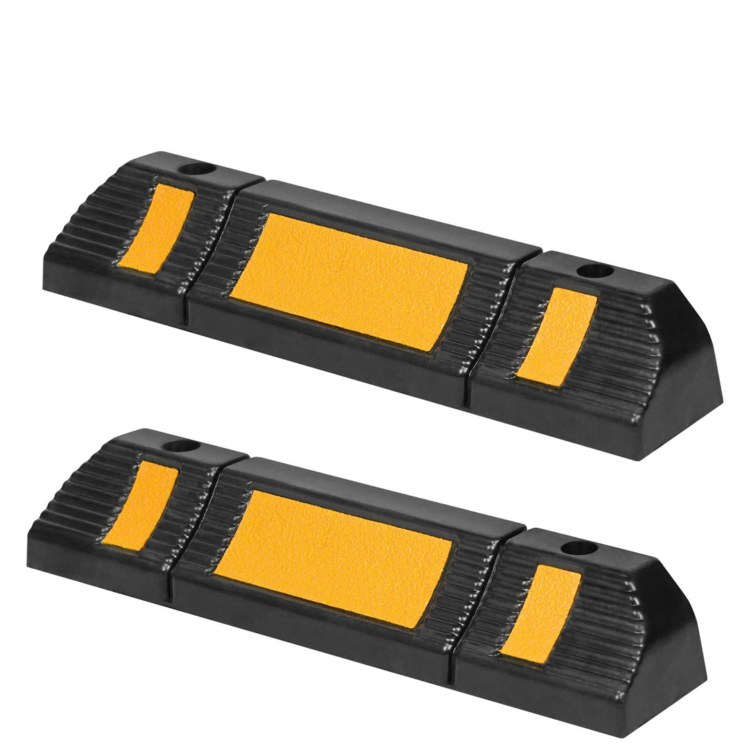XMTECH 2er Radstopper für garage Reifenstopper Anfahrschutz Parkstopper, Gummi Parkbegrenzung für Pa