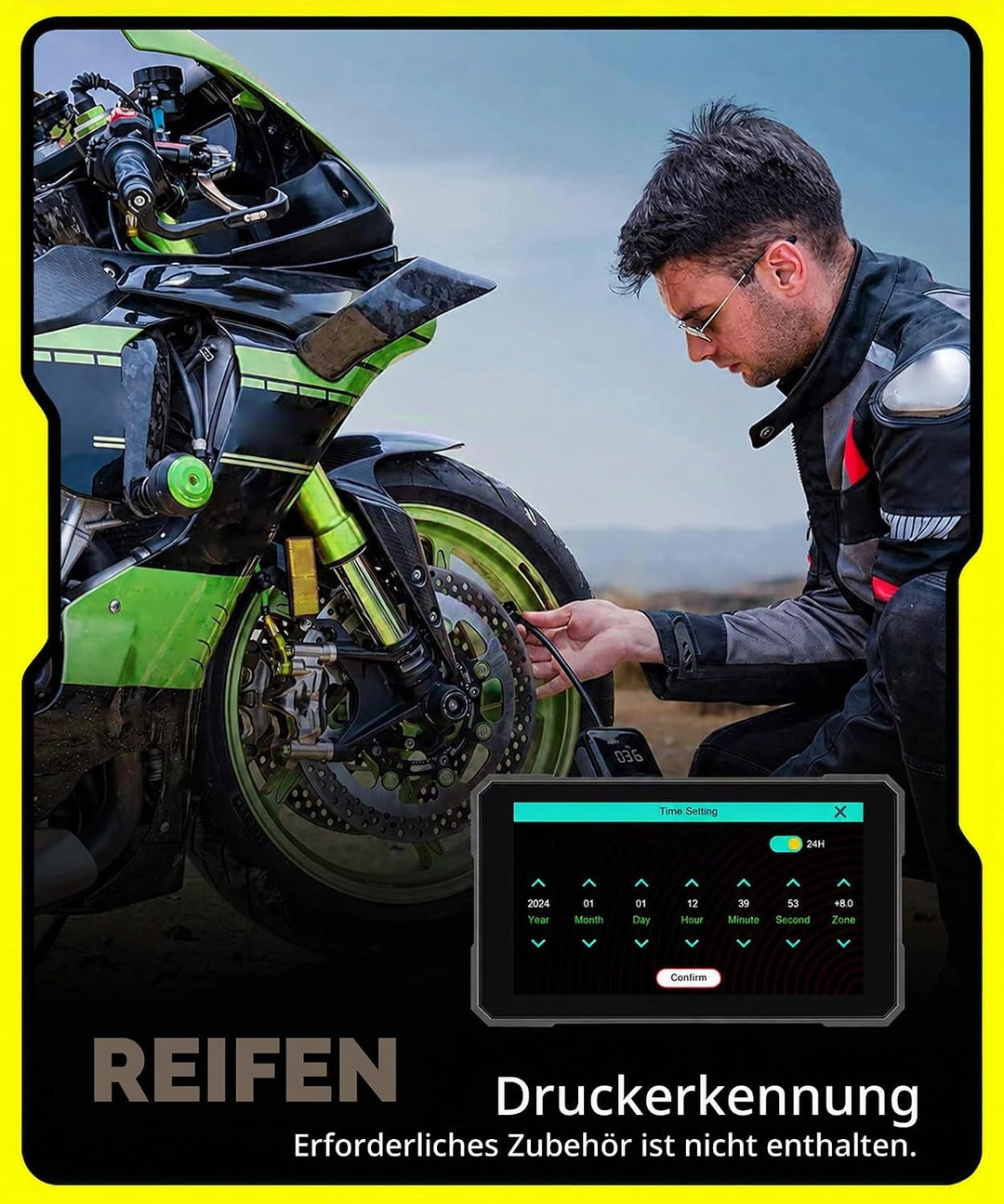 Rimoody 5 Zoll Carplay Bildschirm für Motorrad, Kabellos Carplay und Android Auto Display für Motorr