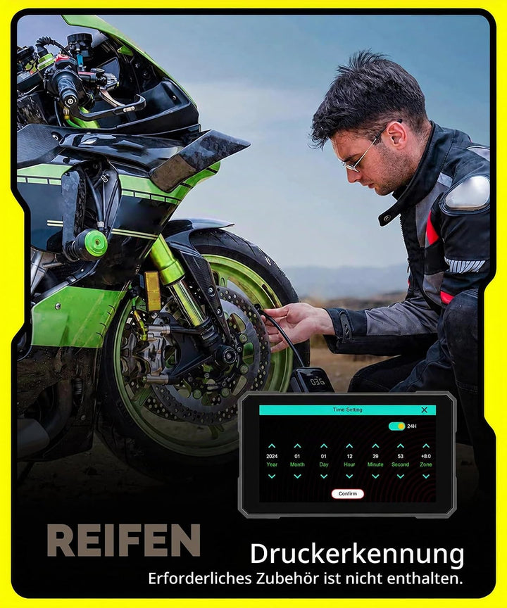 Rimoody 5 Zoll Carplay Bildschirm für Motorrad, Kabellos Carplay und Android Auto Display für Motorr