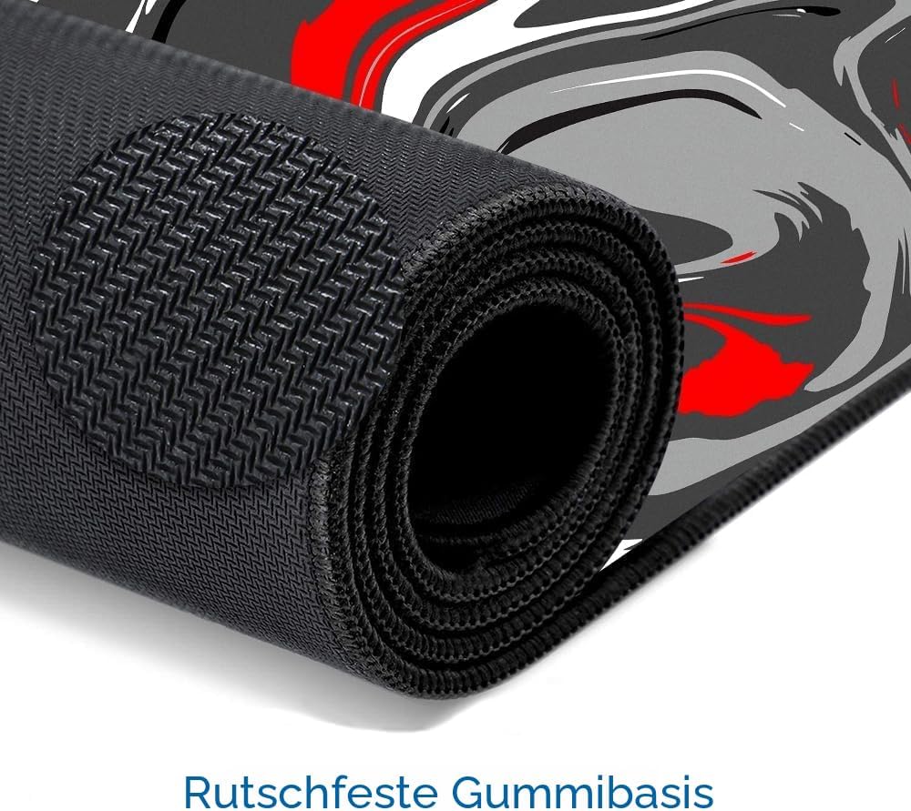 Grosser Mauspad für Schreibtisch - Gaming-Mauspad mit genähten Kanten, Nicht rutschender Unterlage,