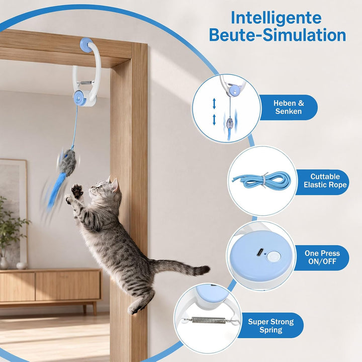 Elektrisches Katzenspielzeug - Katzenspielzeug Selbstbeschäftigung mit Drei Mäuse Spielzeug, Automat