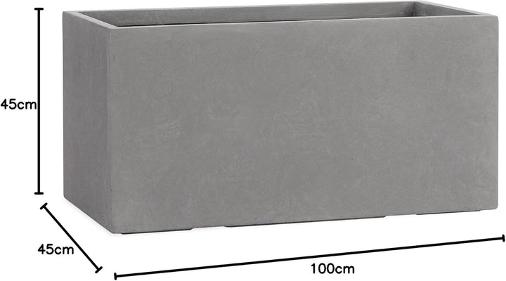 Pflanzwerk® Pflanzkübel TUB Grau 45x100x45cm *Frostbeständiger Blumenkübel* *UV-Schutz* *Qualitätswa