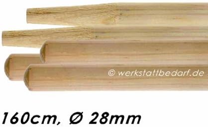 5X Besenstiele aus Kiefernholz superstabil 160cm Ø28mm, mit Konus