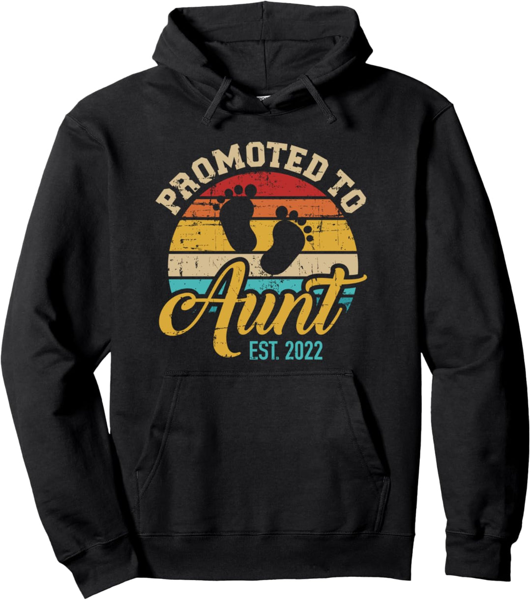 Befördert zur Tante 2022 vintage retro Pullover Hoodie